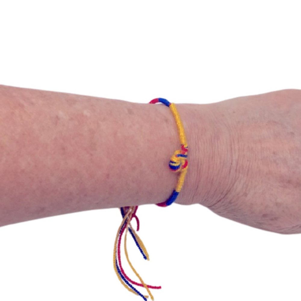 Slim Handmade Bracelet   Adjustable Sliding Knot
